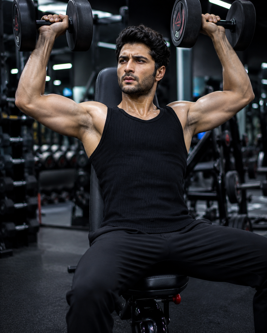 Basic Ribbed Tank Top Pack of Three- Black