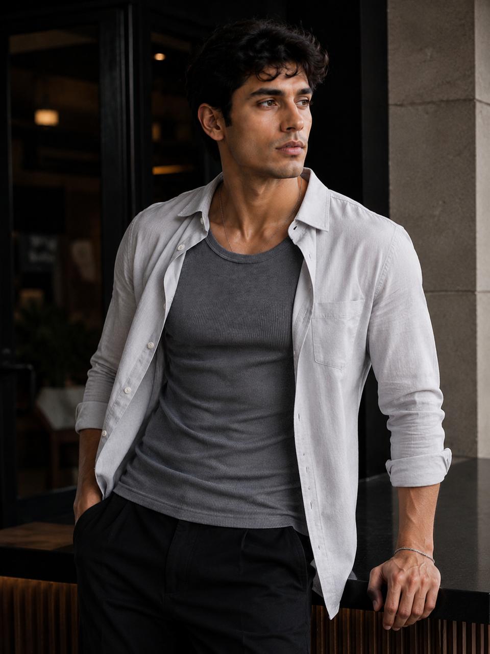 Basic Ribbed Tank Top Pack of Three-White