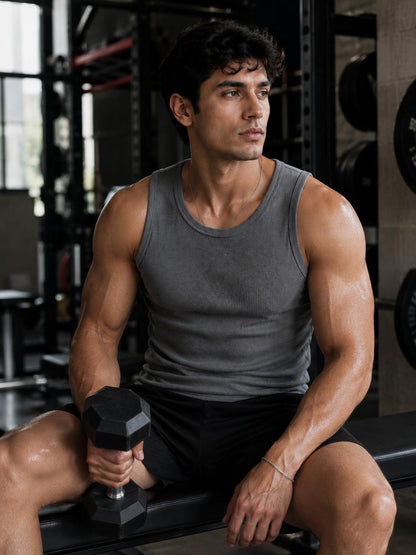 Basic Ribbed Tank Top Pack of Three-White